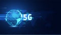 5G wireless internet technology Concept background wifi communication connection and business with global network high speed Royalty Free Stock Photo