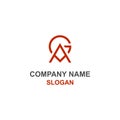 GA letter initial location logo. Royalty Free Stock Photo