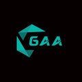 GAA creative minimalist letter logo. GAA unique vector initials alphabet letter logo design Royalty Free Stock Photo