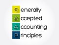 GAAP - Generally Accepted Accounting Principles acronym, business concept background