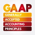 GAAP - Generally Accepted Accounting Principles acronym, business concept background