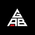 GAB triangle letter logo design with triangle shape. GAB triangle logo design monogram. GAB triangle vector logo template with red Royalty Free Stock Photo
