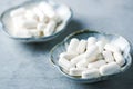 GABA GAMMA-AMINOBUTYRIC ACID Tablets. Concept for a healthy dietary supplementation.