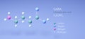 gaba, molecular structure, ÃÂ³-aminobutyric acid, 3d model, Structural Chemical Formula and Atoms with Color Coding