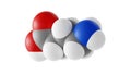 gaba molecule, gamma-aminobutyric acid molecular structure, isolated 3d model van der Waals