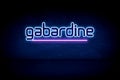 gabardine - blue neon announcement signboard