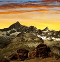 Gabelhorn and Zinalrothorn Royalty Free Stock Photo