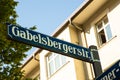 Gabelsbergerstr. , streetsign in munich Royalty Free Stock Photo