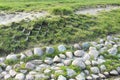 Gabion on the bank of the river