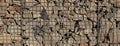 Gabion, texture, background. Gabion net frequent part. New technologies in the manufacture