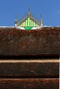 Gable apex Laos style with Blue Sky