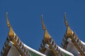 Gable apexes on top of Thai temple roof Royalty Free Stock Photo