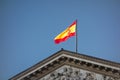 Gable of the facade of the congress building of the deputies of Spain Royalty Free Stock Photo