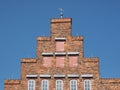 Gable of historical biliwick building in Travemuende, Luebeck