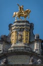 Gable of L`Arbre d`Or house on Grand Place, Brussels Belgium