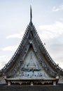 Gable of the old temple In Phitsanulok province