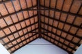 Gable roof interior look, Indian traditional guthu house,Mangalore.