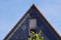 Gable roof of a slate clad residential building