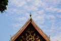 Gable roof of Temple. Royalty Free Stock Photo