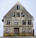 Gable side of a desolate old house Royalty Free Stock Photo