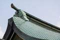 Gable on Tiled Roof at Meiji Shrine