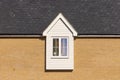 Gable window on a new build house. UK Royalty Free Stock Photo