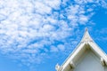 Gabled roof sky background Royalty Free Stock Photo