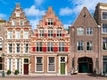 Gables of old houses in Leiden, Netherlands Royalty Free Stock Photo