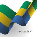 Gabon flag. Patriotic design. Vector.