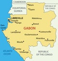 Gabon - Gabonese Republic - vector map