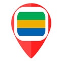 Gabon pin marker pointer locator flag