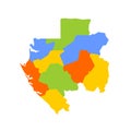 Gabon political map of administrative divisions Royalty Free Stock Photo