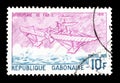 Gabon on postage stamps Royalty Free Stock Photo