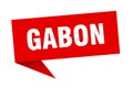 Gabon sticker. Gabon signpost pointer sign.