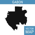 Gabon vector map with title