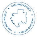 Gabon vector map sticker.