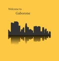 Gaborone, Botswana city silhouette