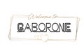 Gaborone Welcome to text Neon lettering typography. Word for logotype, badge, icon, postcard, logo, banner Vector Illustration