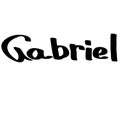 Gabriel male name street art design. Graffiti tag Gabriel. Vector art.