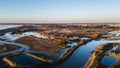 Gachere marshes in Brem sur Mer, Vendee, France Royalty Free Stock Photo