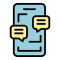 Gadget chatting icon vector flat