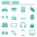 Gadget icons, mono vector symbols