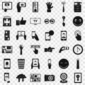 Gadget icons set, simple style