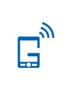 Gadget signal logo , electronic logo vector