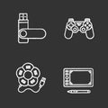 Gadgets chalk icons set Royalty Free Stock Photo