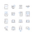 Gadgets and contraptions line icons collection. Innovation, Technology, Futuristic, Robotics, Automation, Smart, Virtual Royalty Free Stock Photo