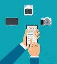 gadgets icon set. Internet of things design. Vector graphic Royalty Free Stock Photo