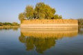 Gadisar Lake in Asia, India, Rajasthan, Jaisalmer, in summer on a sunny day