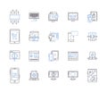Gadjets and computers outline icons collection. Gadgets, Computers, Technology, Electronics, Hardware, Laptops, Desktops