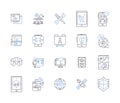 Gadjets and electronics outline icons collection. Gadgets, Electronics, Technology, Devices, Innovations, Smartphones